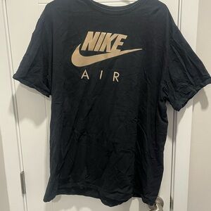 Nike Air Black T-Shirt with Gold Logo